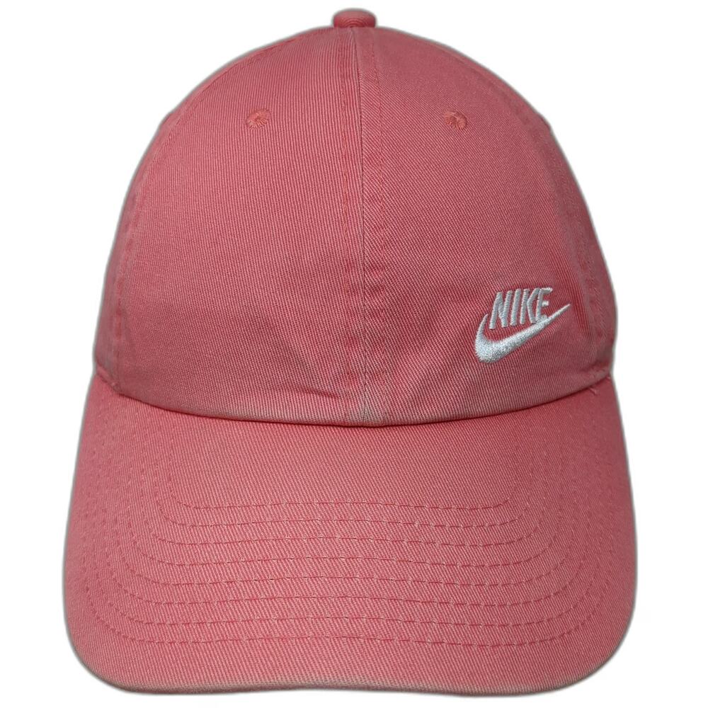 Nike Baseball Cap Pink One Size Heritage86 Embroidered Logo Slideback Hat Cotton